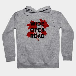 Wide Open Road, burgundy & black Hoodie